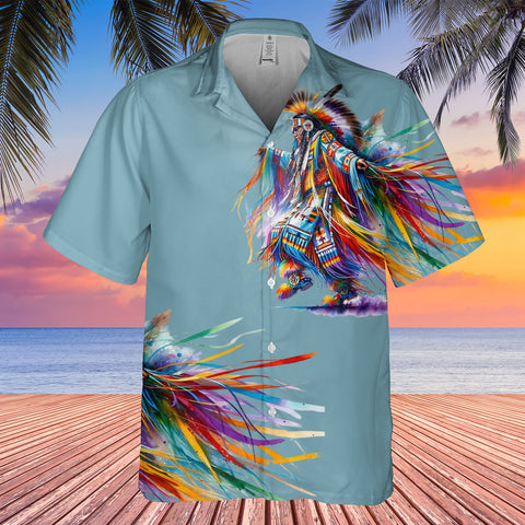 DS250428M03-02 Dancer Powwow Native American Hawaiian Shirt 3D