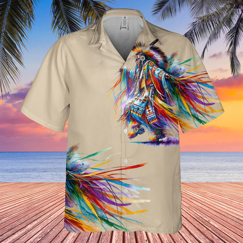 DS250428M03-03 Dancer Powwow Native American Hawaiian Shirt 3D