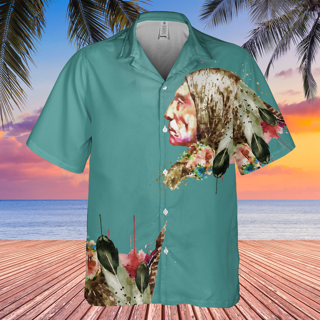 DS250428M04 Chief Native American Hawaiian Shirt 3D