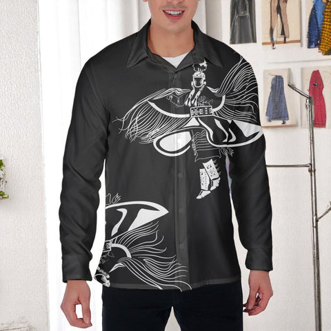 DS250516M01-07 Dancer Powwow Native American Men Long Sleeve Shirt