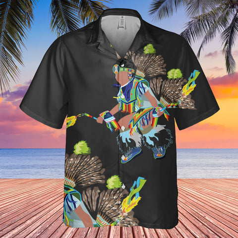 DS250516M02 Dancer Powwow Native American Hawaiian Shirt 3D