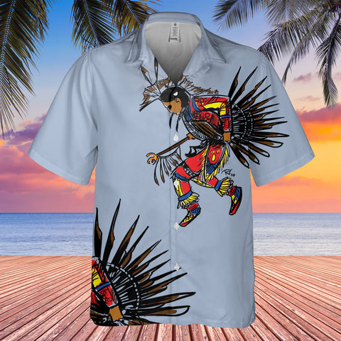 DS250516M03-02 Dancer Powwow Native American Hawaiian Shirt 3D