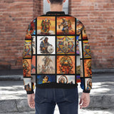DS250526M01 Powwow Native American Bomber Jacket With Sleeve Pocket