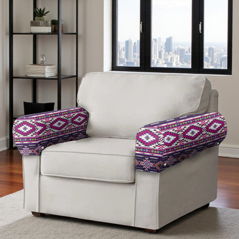 DS250618M01 Native American 2PCS Sofa Armrest Covers with Buttons