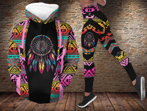 DS250729M02v3 Dreamcatcher Native American Hoodie Leggings Set