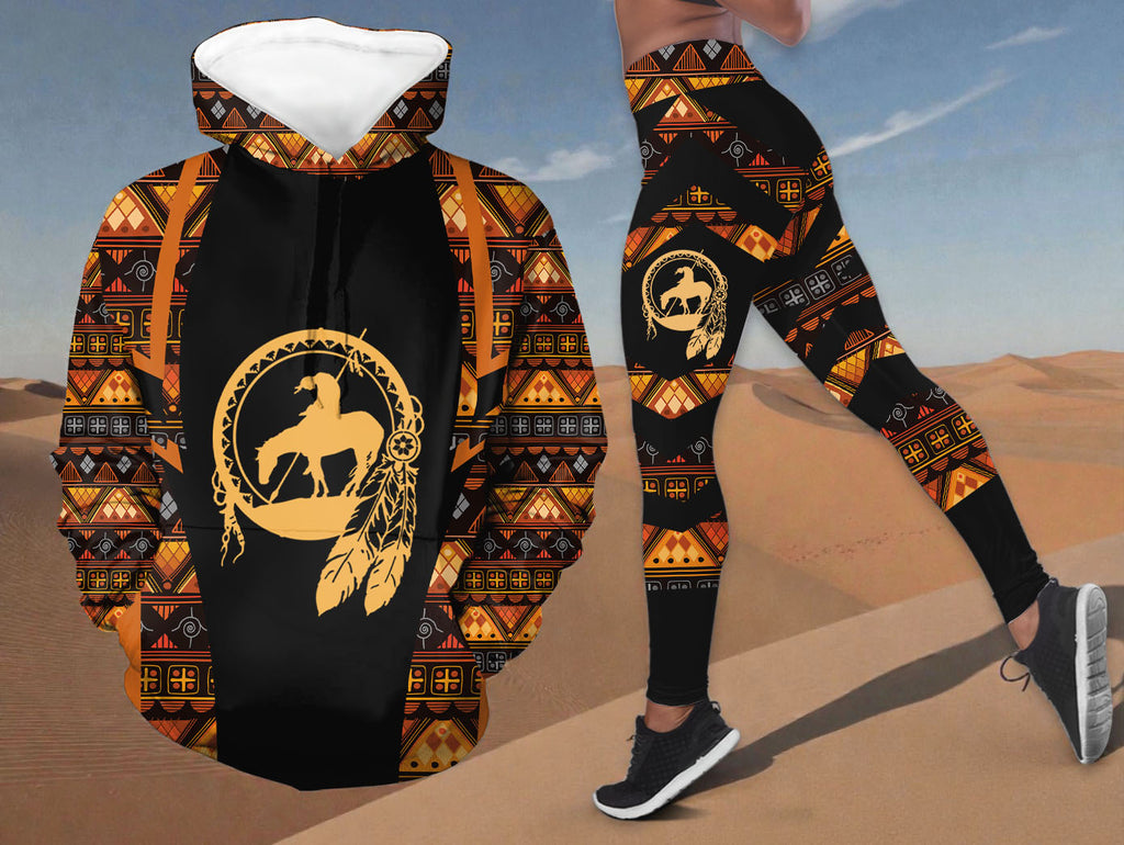 DS250729M06 Trail of Tears Native American Hoodie Leggings Set