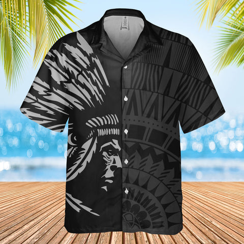 DS250731M01 Chief Native American Hawaiian Shirt 3D