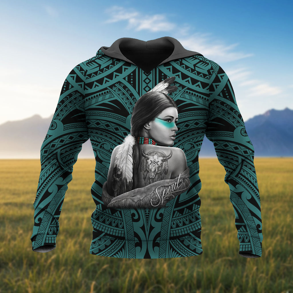 DS250731M02m5 Woman Spirit Native American Pride 3D Hoodie
