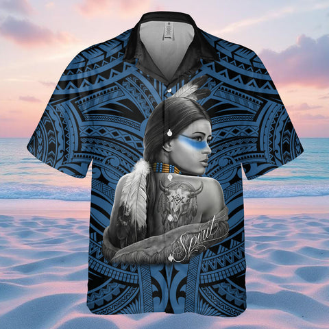DS250731M02v11 Woman Native American Hawaiian Shirt 3D