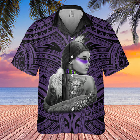 DS250731M02v12 Woman Native American Hawaiian Shirt 3D
