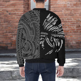 DS250731M03 Chief Native American Bomber Jacket With Sleeve Pocket