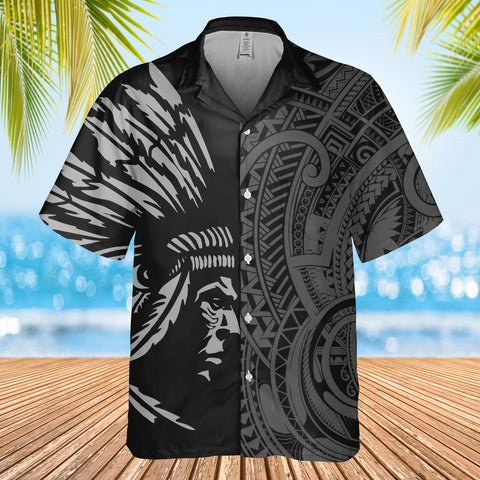 DS250731M03 Chief Native American Hawaiian Shirt 3D