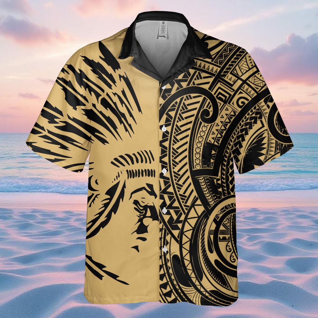 DS250731M03v8 Chief Native American Hawaiian Shirt 3D