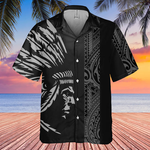 DS250731M04 Chief Native American Hawaiian Shirt 3D