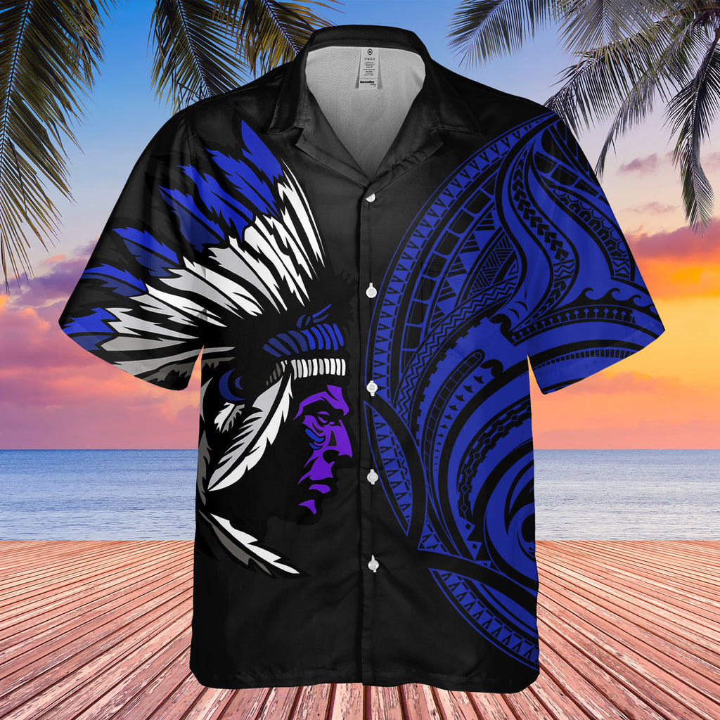 DS250731M05 Chief Native American Hawaiian Shirt 3D