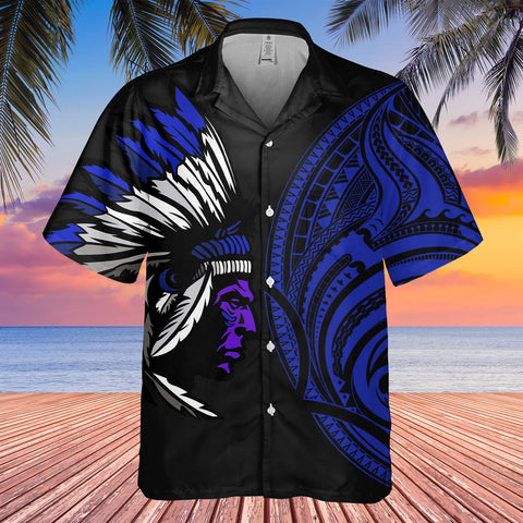 DS250731M05 Chief Native American Hawaiian Shirt 3D