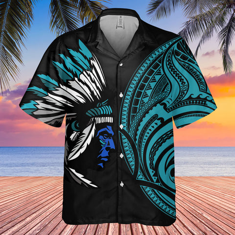 DS250731M05v3 Chief Native American Hawaiian Shirt 3D