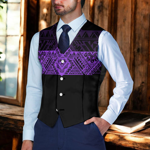 DS250801M01v3 Native American Suit Vest Jacket Print One Side Front