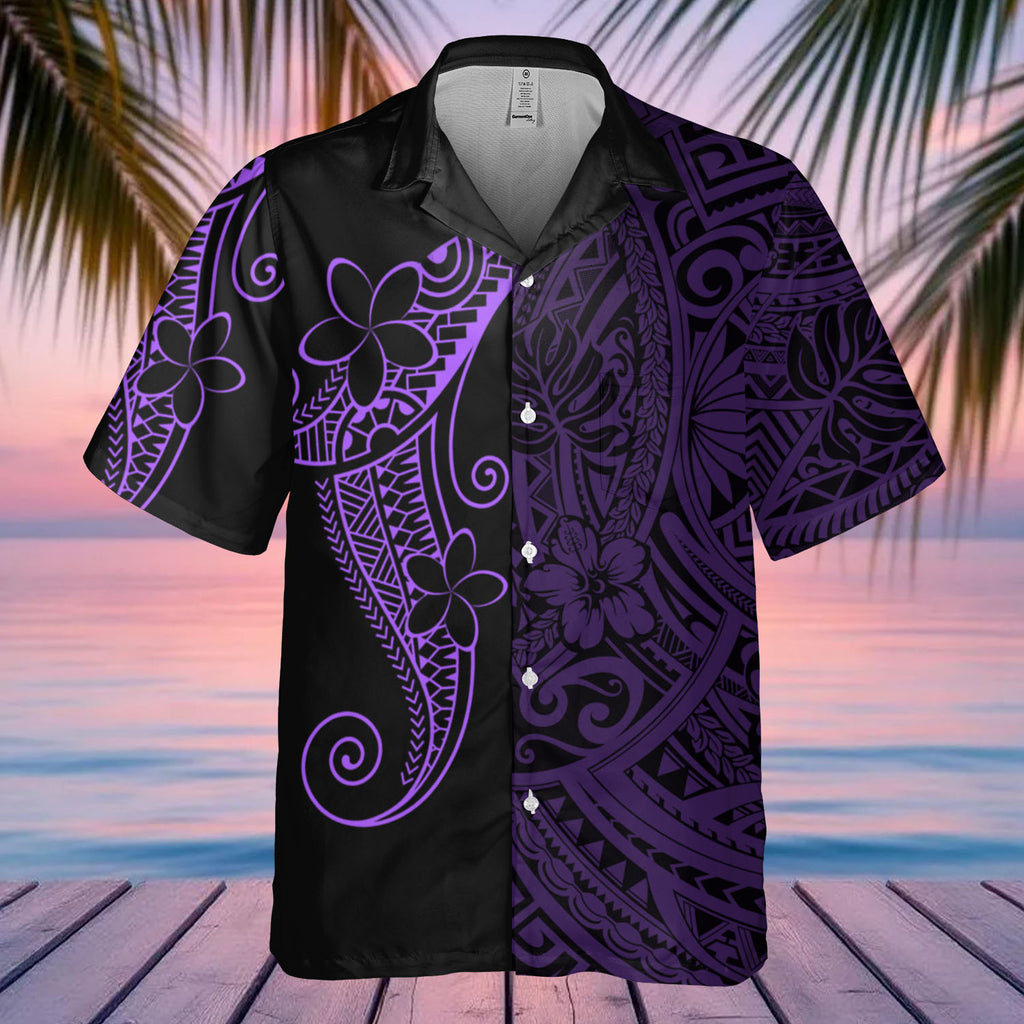 DS250801M02 Floral Native American Hawaiian Shirt 3D