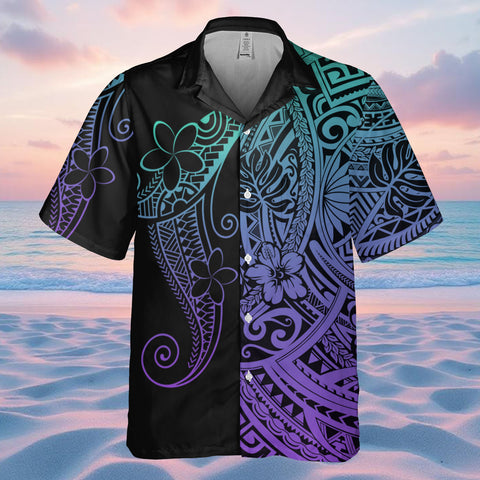 DS250801M02v3 Floral Native American Hawaiian Shirt 3D