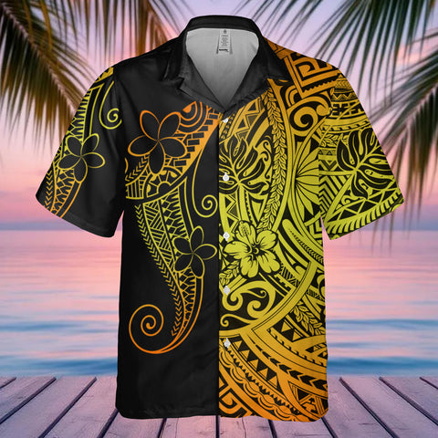 DS250801M02v4 Floral Native American Hawaiian Shirt 3D