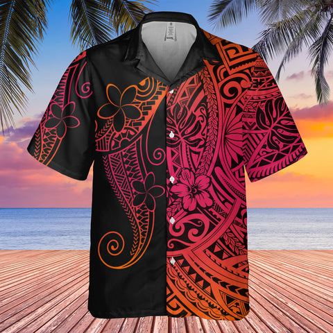 DS250801M02v5 Floral Native American Hawaiian Shirt 3D