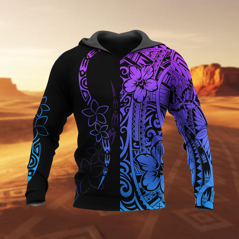 DS250801M03v3 Floral Native American Pride 3D Hoodie
