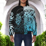 DS250801M03v5 Wolf Moon Native American Bomber Jacket With Sleeve Pocket