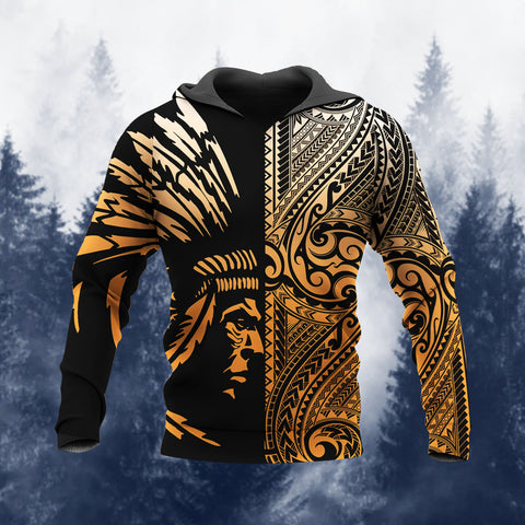 DS250801M04v2 Chief Native American Pride 3D Hoodie