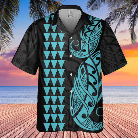 DS250804M01v7 Turquoise Native American Hawaiian Shirt 3D