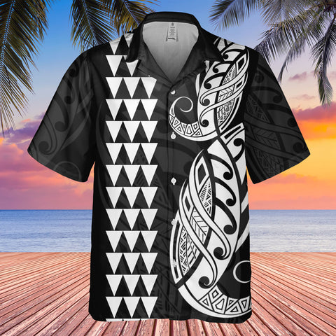 DS250804M01v8 White Native American Hawaiian Shirt 3D