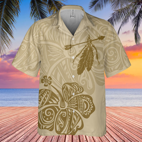 DS250805M01v32 Hibiscus Feather Native American Hawaiian Shirt 3D