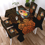 DS250805M01v7 Turtle Native American 5pcs Dining Table Set - Tablecloth