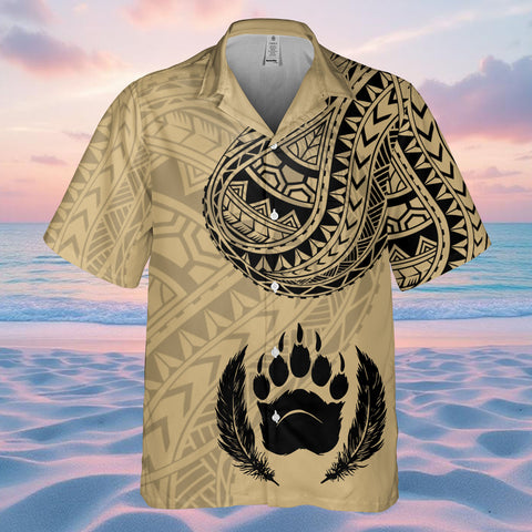 DS250807M01v09 Bear Native American Hawaiian Shirt 3D