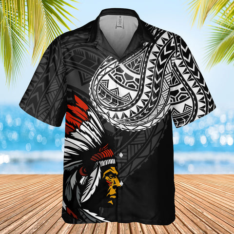 DS250807M01v11 Chief Native American Hawaiian Shirt 3D