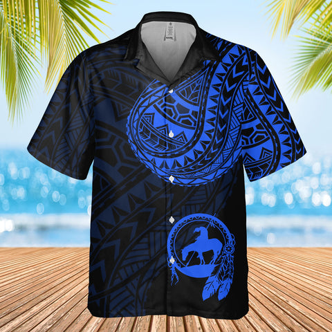 DS250807M01v12 Feather Native American Hawaiian Shirt 3D