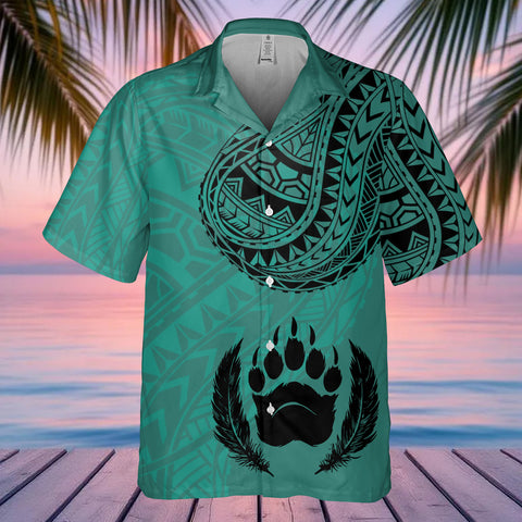 DS250807M01v14 Bear Native American Hawaiian Shirt 3D