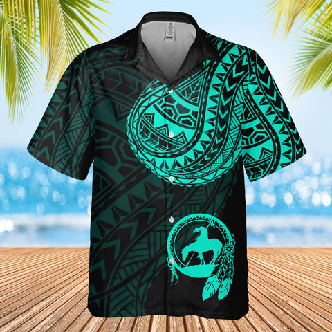 DS250807M01v15 Bear Native American Hawaiian Shirt 3D