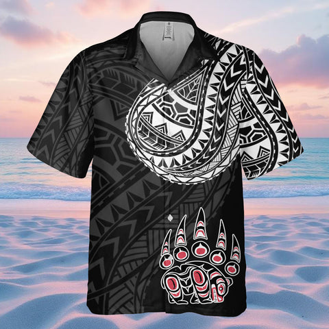DS250807M01v20 Bear Native American Hawaiian Shirt 3D