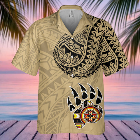 DS250807M01v21 Bear Native American Hawaiian Shirt 3D