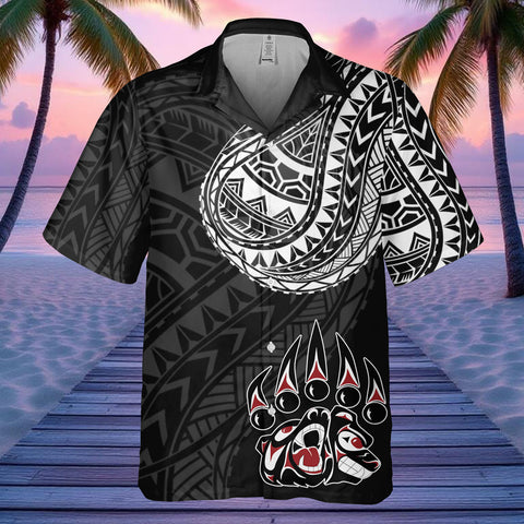 DS250807M01v22 Bear Native American Hawaiian Shirt 3D