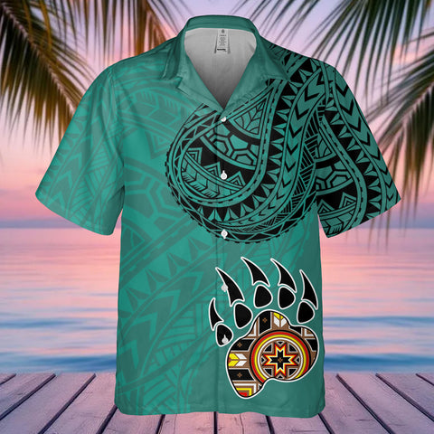 DS250807M01v24 Bear Native American Hawaiian Shirt 3D