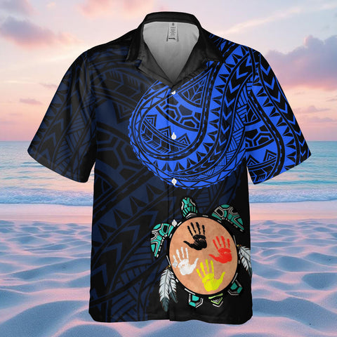 DS250807M01v27 Turtle Native American Hawaiian Shirt 3D