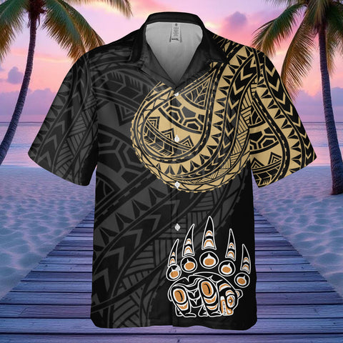 DS250807M01v29 Bear Native American Hawaiian Shirt 3D