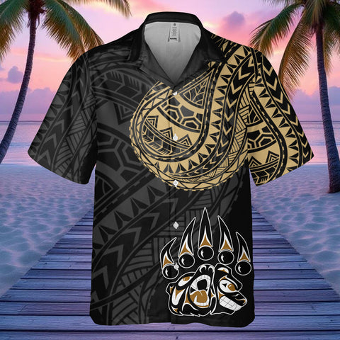 DS250807M01v2 Bear Native American Hawaiian Shirt 3D