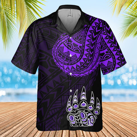 DS250807M01v36 Bear Native American Hawaiian Shirt 3D