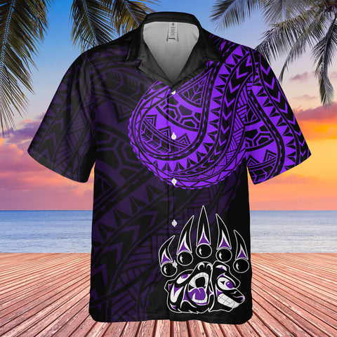 DS250807M01v39 Bear Native American Hawaiian Shirt 3D