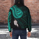 DS250807M01v3 Feather Native American Bomber Jacket With Sleeve Pocket