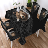 DS250807M01v5 Bear Native American 5pcs Dining Table Set - Tablecloth