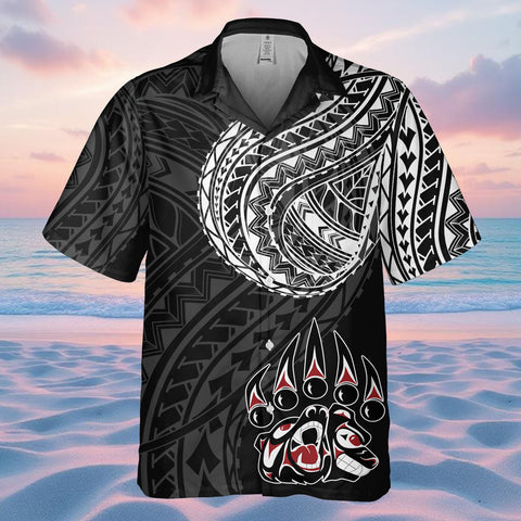DS250811M01v23 Bear Native American Hawaiian Shirt 3D